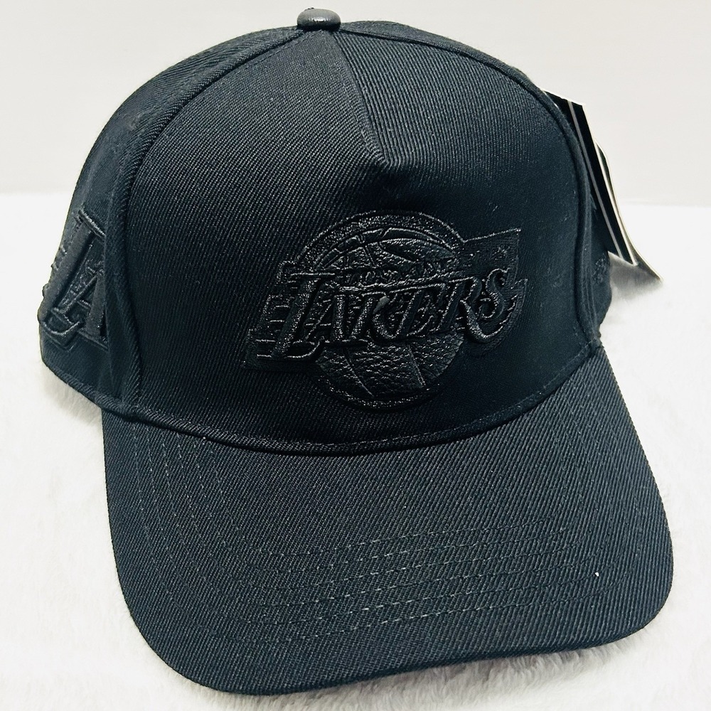 Pro Standard Los Angeles Lakers A-Frame Blackout Hat Cap Adjustable Snapback NBA